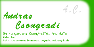 andras csongradi business card